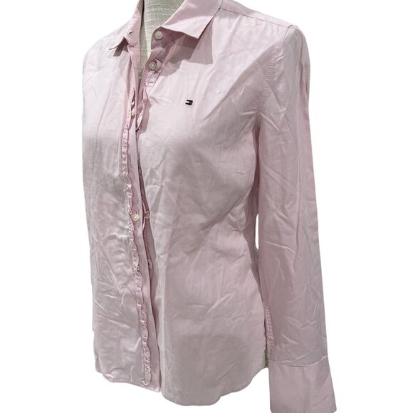 Tommy Hilfiger Womens Pink Button-Up Shirt S - Picture 2 of 11